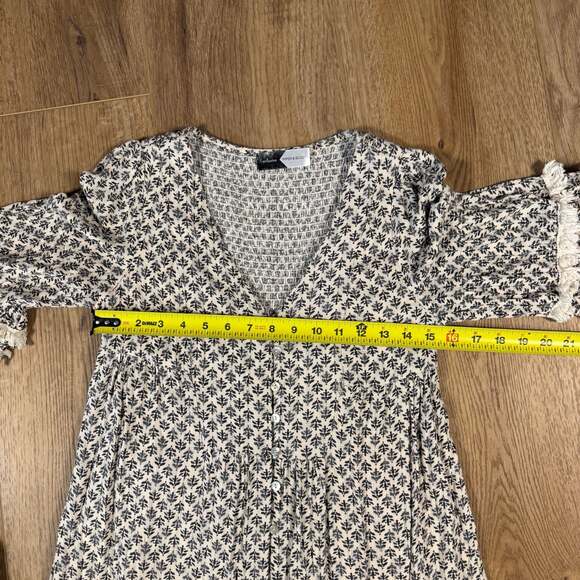 Piper & Scoot Exclusive Boho Fringe Trim Button Down Maxi Dress XS - Picture 7 of 13